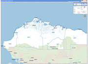 North Slope County Wall Map Basic Style